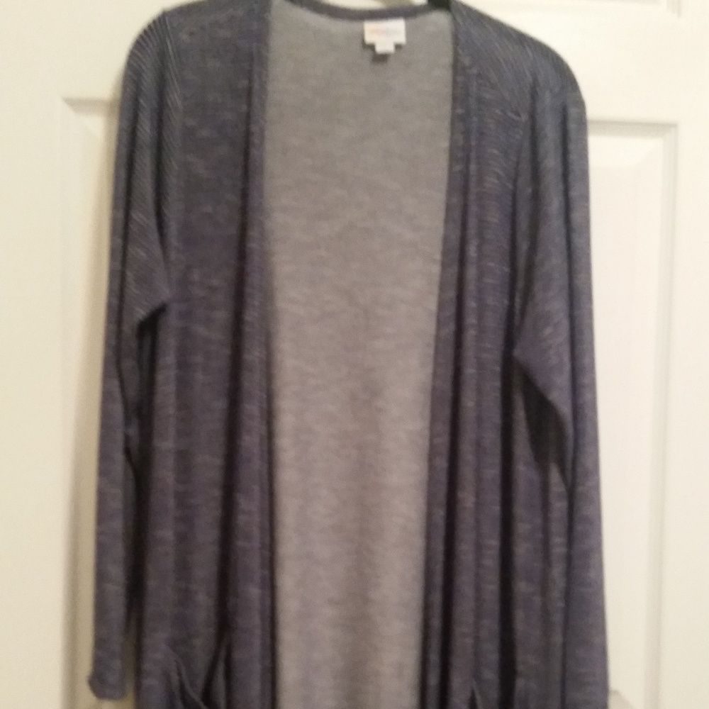 Lularoe Blue Striped Sarah Size Medium